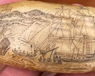 Reproduction Scrimshaw Whaler Lion	3 inches high	
