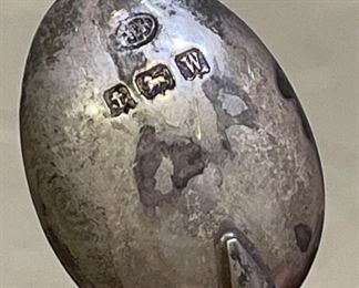 6pc Antique Sterling Silver Edinburgh Spoons	case: 6.5x5.5in	
