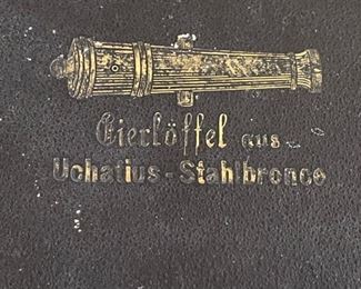 Brass MOP Spoons in Case	6.5x4.5in	
