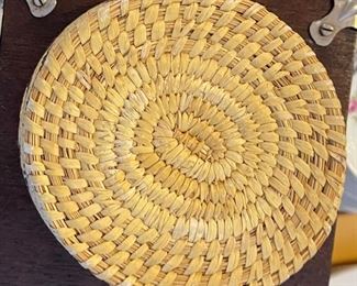 Papago/Pima  Stepped Pattern Basket Native American Tohono O'odham	3in h x 6.5 diameter	
