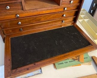 Vintage Excelsior 7 Drawer Wood Machinist Tool Box Chest Original Parts	15 x 21 x 8	HxWxD
