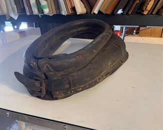 Antique Horse Collar  Draft Harness Yoke Leather	24.5” x 18.5”	

