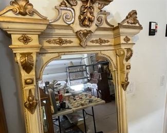 Antique Carved Wood Frame Mirror	78 x 32.5 x 9.5	HxWxD
