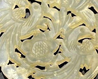 2.25in Chinese Carved White Jade Disc	2.25in Diameter	
