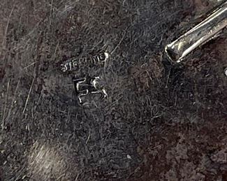 Vintage Navajo sterling Silver Pendant Charm ES Native American	47x34mm	
