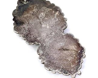 Vintage Silver & Malachite Pendant	86x41x9mm	
