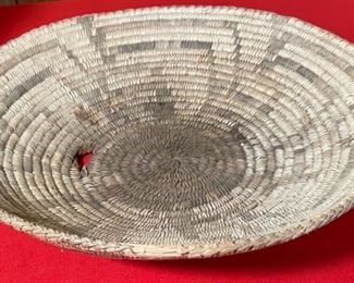 Antique Primitive Papago/Pima Tray Basket Native American Tohono O'odham	3x15.25 in diameter	
