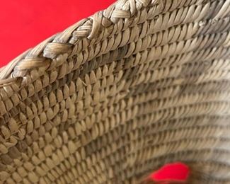 Antique Primitive Papago/Pima Tray Basket Native American Tohono O'odham	3x15.25 in diameter	
