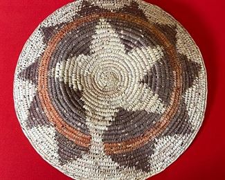 15in Vintage Navajo 10 Point Wedding Basket  PAIUTE	3x15 in diameter	
