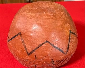 AS-IS Primitive Maricopa Pottery Bowl Native American Pot	5.5x 7in diameter	
