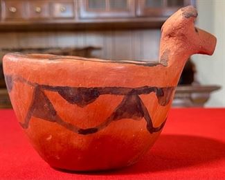 AS-IS Primitive Maricopa Native American Effigy Bowl Acoma	4.5x5x6in	HxWxD

