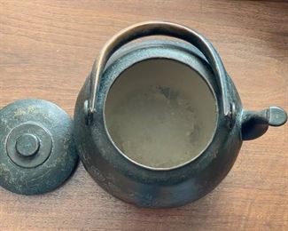 Antique Chinese Teapot Copper Tinned	7x8x8.5in	
