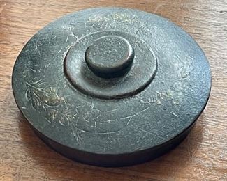 Antique Chinese Teapot Copper Tinned	7x8x8.5in	
