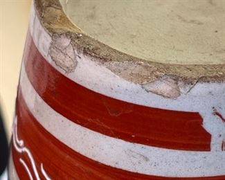 Japanese Satsuma Ceramic Vase	14in H x 4.25in Diameter at rim	
