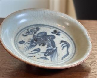 Antique Chinese Kraak Porcelain Bowl Blue & White Ming Wanli era Export Ware #4	1in H x 5.25in Diameter	
