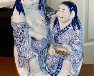 Blue & White Chinese Porcelain Brothers	11x7.5x4.5in	HxWxD
