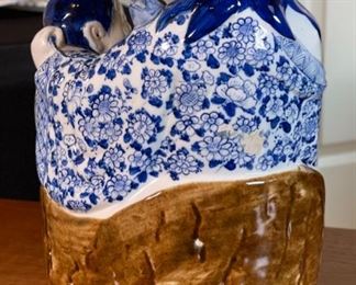 Blue & White Chinese Porcelain Brothers	11x7.5x4.5in	HxWxD
