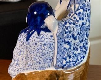 Blue & White Chinese Porcelain Brothers	11x7.5x4.5in	HxWxD
