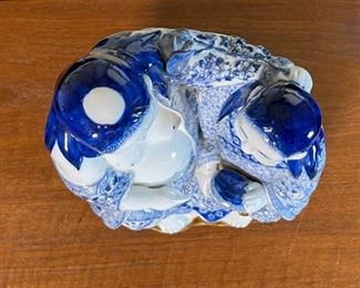 Blue & White Chinese Porcelain Brothers	11x7.5x4.5in	HxWxD
