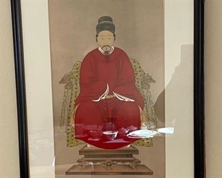 Hand Embellished Print Asian Man	28x20in	
