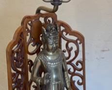 Vintage Brass Buddha Lamp Quan Yin	28 x 8 x 7	HxWxD
