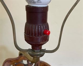 Vintage Brass Buddha Lamp Quan Yin	28 x 8 x 7	HxWxD
