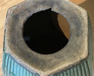 Vintage Heavy Ceramic Hexagon Chinese Garden Stool	19 x 11 x 12.5 in	HxWxD
