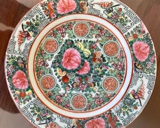 18pc Antique Japanese Porcelain Ware "decorated in hong kong" Plates	6×7.25 inch plates and 12x10.75 inch plates	
