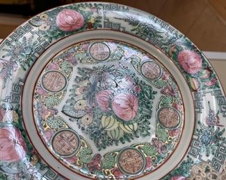 18pc Antique Japanese Porcelain Ware "decorated in hong kong" Plates	6×7.25 inch plates and 12x10.75 inch plates	
