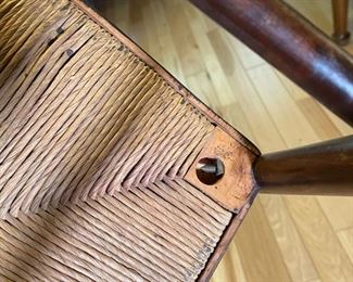 Antique Rush Seat Chair	34 x 17. 5 x 17. 5 seat; 18.5	HxWxD
