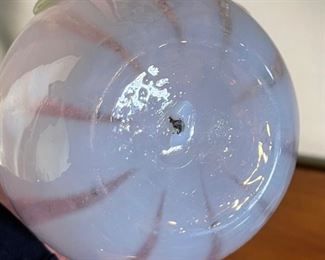 2pc Antique Glass Pitchers PAIR	9in H	
