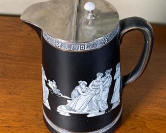 Pratt Porcelain Neoclassical Greek Pitcher Water Jug	6x3x5.5in	HxWxD
