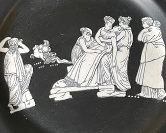 Pratt Porcelain Neoclassical Greek Plate	8.75in Diameter	
