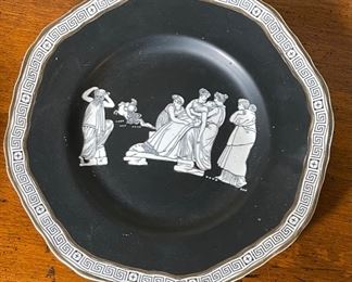 Pratt Porcelain Neoclassical Greek Plate	8.75in Diameter	
