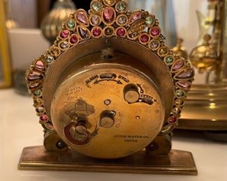 CYMA Swiss Clock by Robert Vintage Rhinestone	3.5 x 4.5 x 2in	HxWxD
