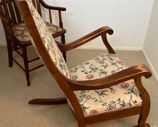 Upholstered Rocking Chair	41 x 25 x 34in	HxWxD
