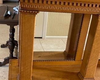 Huge Antique Oak Mirror Back Bar Counter	40. 5 x 87x 19in	HxWxD
