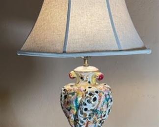 Antique Porcelain Vase Lamp	37 inches high	
