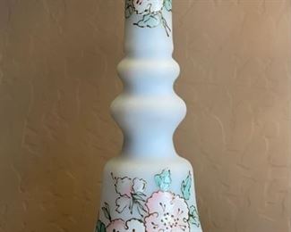 2pc Hand Painted Glass Slag Lamp s PAIR	23 inches high	
