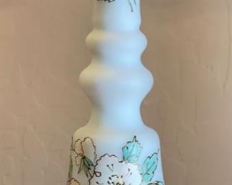 2pc Hand Painted Glass Slag Lamp s PAIR	23 inches high	
