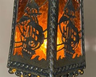 Antique Oak Coat Hanger Ship Light	73 x 13.5 x 13.5 in	HxWxD
