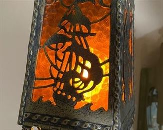 Antique Oak Coat Hanger Ship Light	73 x 13.5 x 13.5 in	HxWxD
