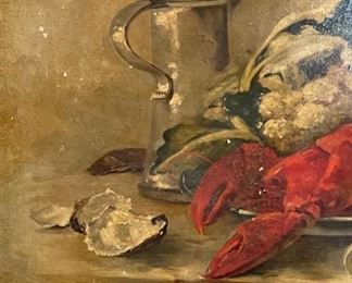 Original Art Antique Lobster Painting	18 x 24in	
