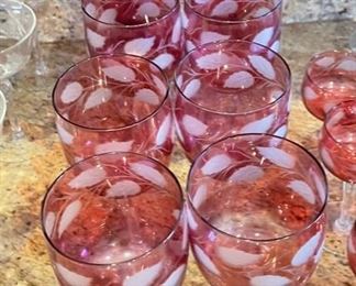 18pc Ruby red stemware		
