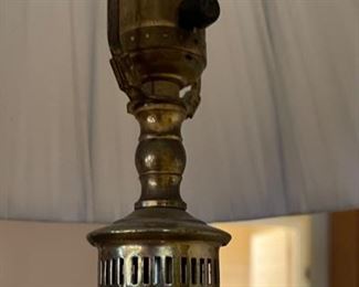 Fenton White Opalescent Coin Spot Lamp	26in H x 13in Diameter	
