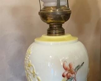 Antique Hand Painted Glass Lamp	16 x 5 x 5in	HxWxD

