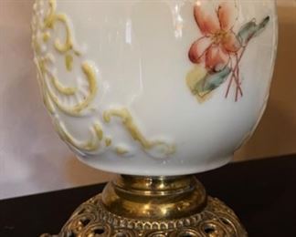 Antique Hand Painted Glass Lamp	16 x 5 x 5in	HxWxD
