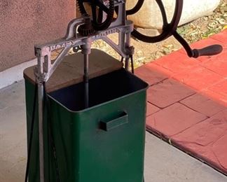 Antique Cast Iron & Tin Dairy Churn	31 x 18 x 11in	HxWxD
