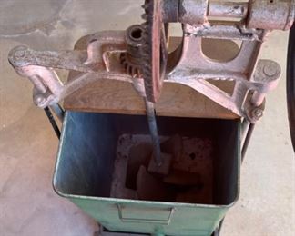 Antique Cast Iron & Tin Dairy Churn	31 x 18 x 11in	HxWxD
