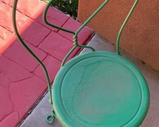 2pc Antique Twisted Wire Parlor Chairs Heart Back	35 x 14 x 12	HxWxD
